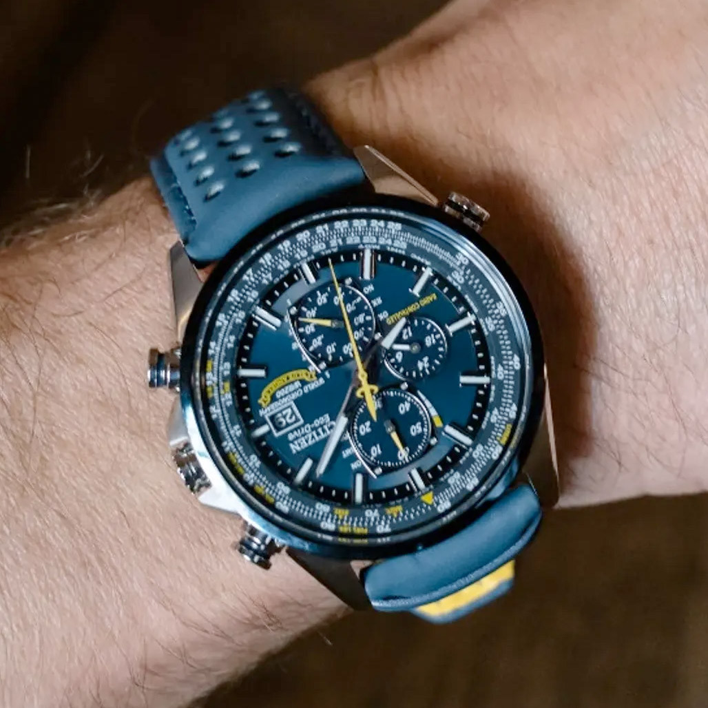 Citizen Blue Angels Eco-Drive World Chronograph A-T Watch #AT8020-03L