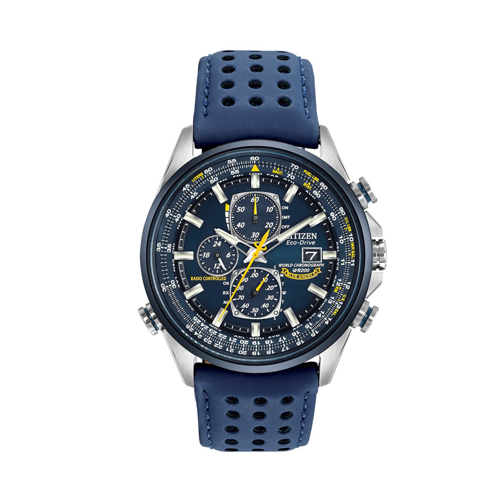 CITIZEN エコドライブ クロノグラフ ブルーエンジェルス Citizen Blue Angels Eco-Drive World Chronograph A-T Watch #AT8020-03L