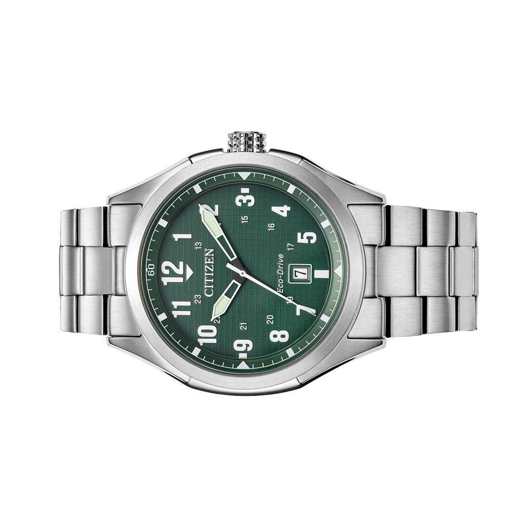Citizen Terra Force Eco-Drive with Green Linen Dial #AW1890-51X