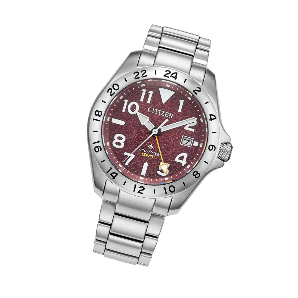 CITIZEN eco-Drive レッドダイアル 時計 Citizen Eco-Drive Promaster Land GMT Watch with Red Dial #BJ7150-50W