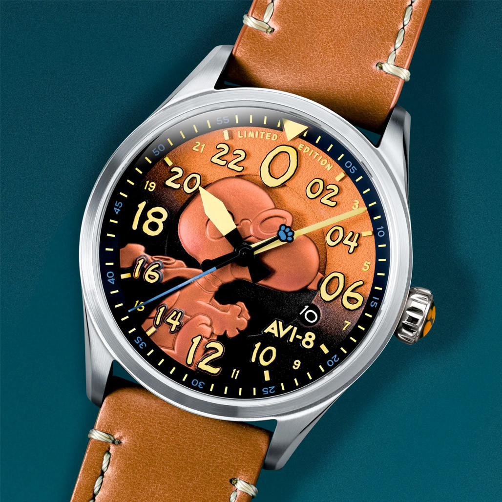 AVI-8 Peanuts Snoopy Flying Ace 24 LE Watch in Burnt Orange #AV