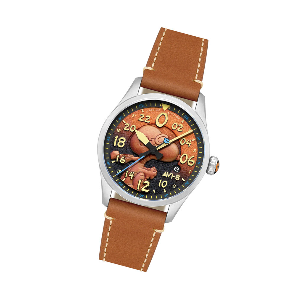 【ラスト】【４セット】ヴィンテージ　サフィレット　サフィリーン AVI-8 Peanuts Snoopy Flying Ace 24 LE Watch in Burnt Orange #AV