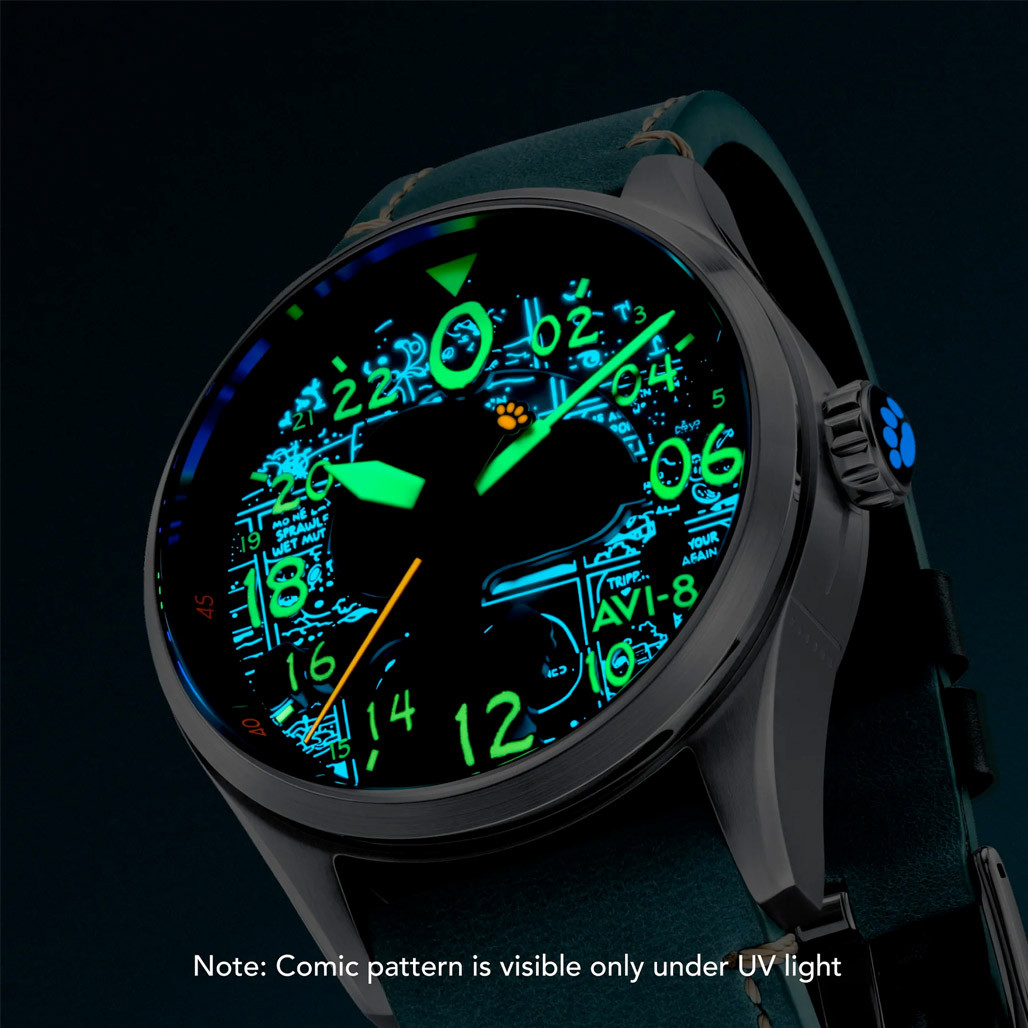 AVI-8 Peanuts Snoopy Flying Ace 24 LE Watch in Azure Blue #AV-4150-03