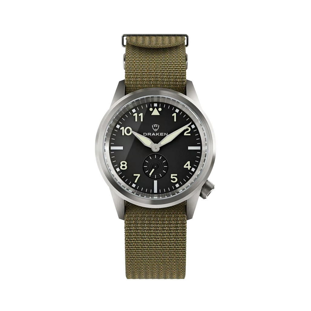 Draken Aoraki 'Flieger' Watch with Black Dial #DKN-01