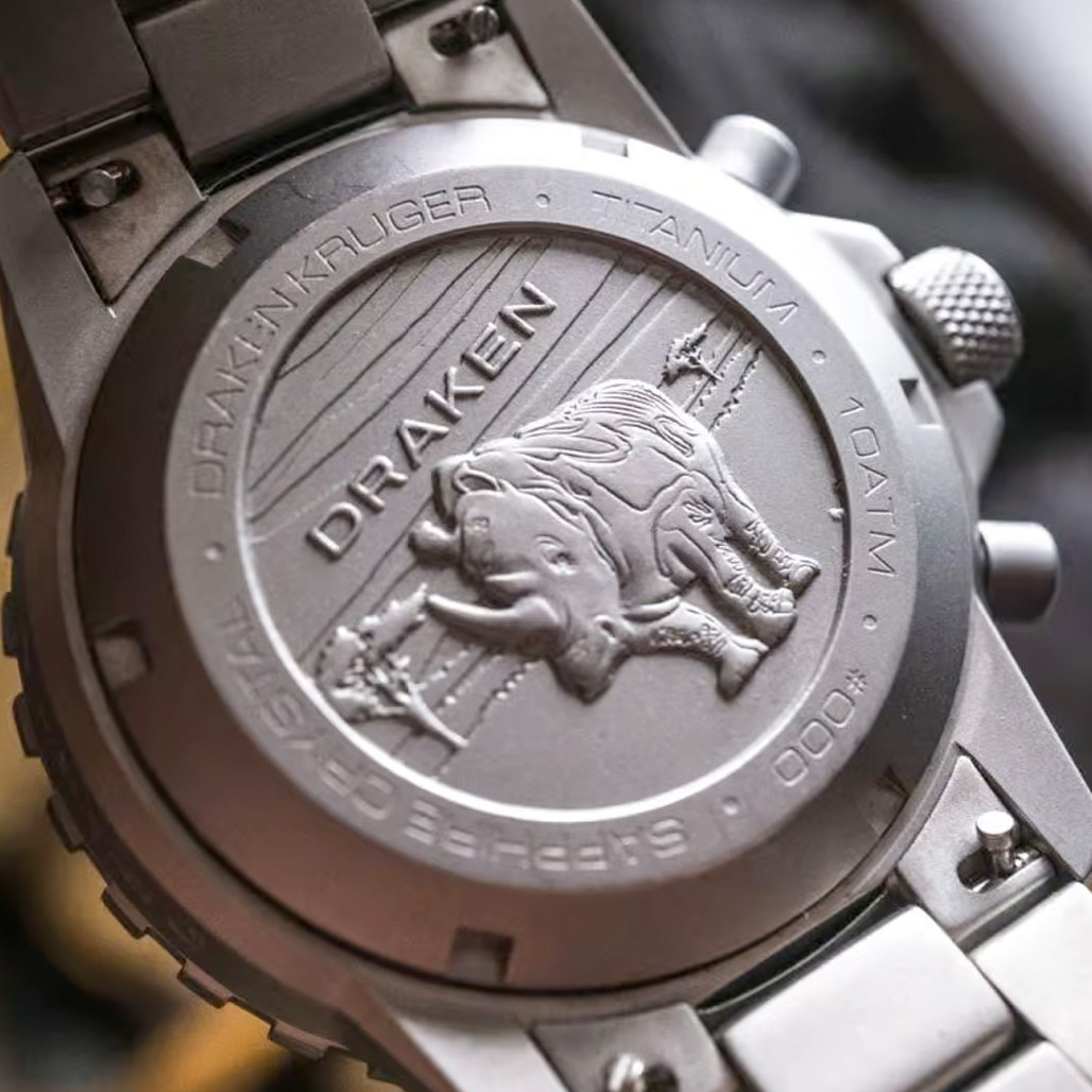 Draken Kruger 'A' Titanium Chronograph with Black Dial #DKN-04