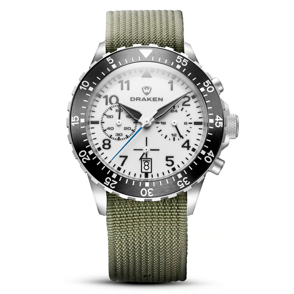 Draken Kruger 'A' Titanium Chronograph with Full Lume Dial #DKN-07