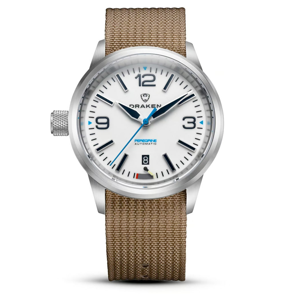 Draken Peregrine 'A' Full Lume Dial Watch with Left Crown #DKN-13