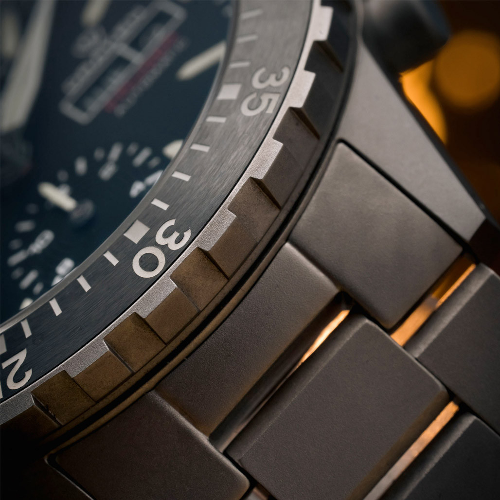 Draken Kruger Automatic Titanium Chronograph with Black Dial #DKN-14