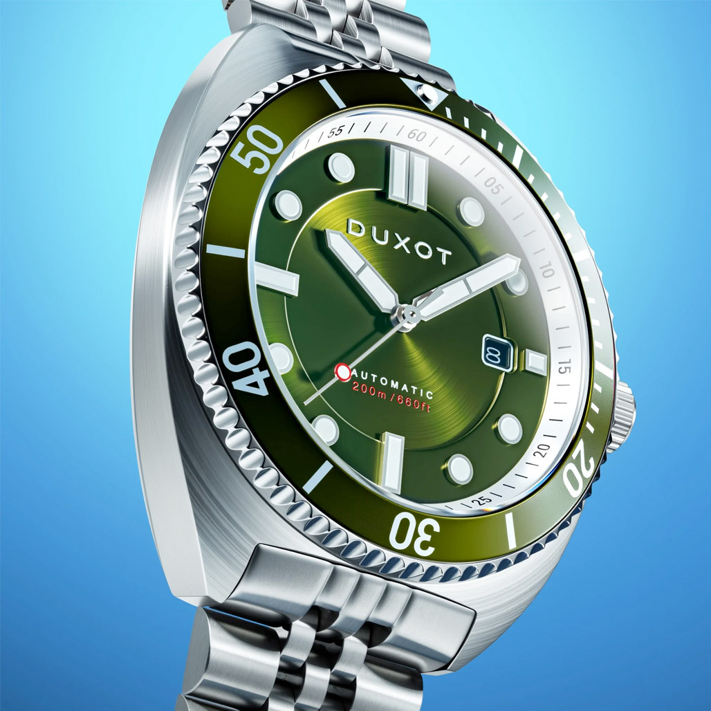 Duxot Tortuga Automatic Dive Watch with Green Dial #DX-2026-22