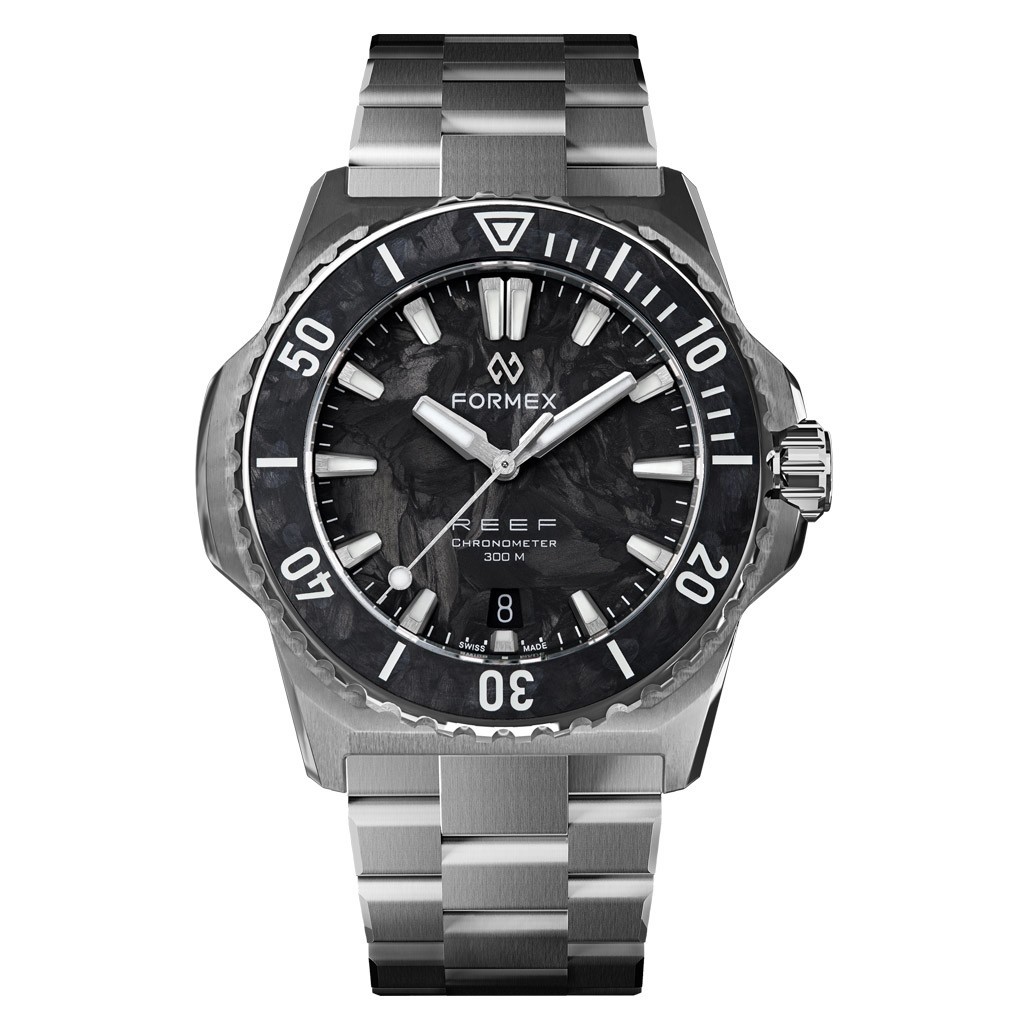 Formex Reef 39.5mm Dive Watch with Forged Carbon Dial and Bezel