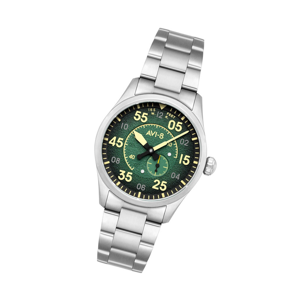 AVI-8 Spitfire Type 300 Automatic with Tarmac Tracker Green Dial