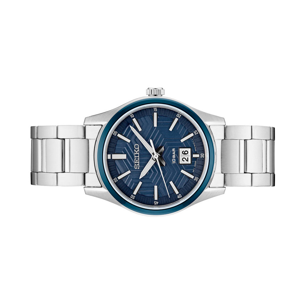 Seiko Essentials Big Date Watch with Blue Dial #SUR559