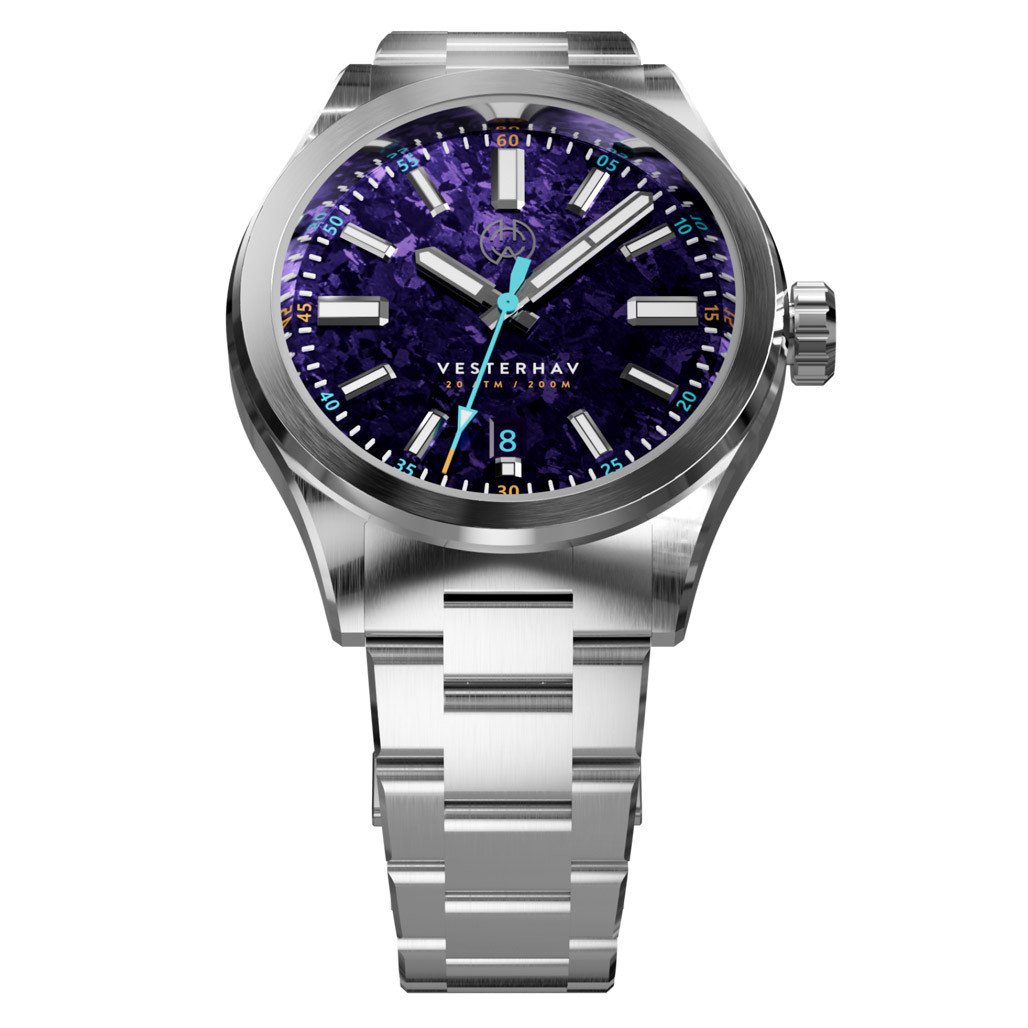 Henry Archer Vesterhav 38 Automatic Watch with Titanium Purple