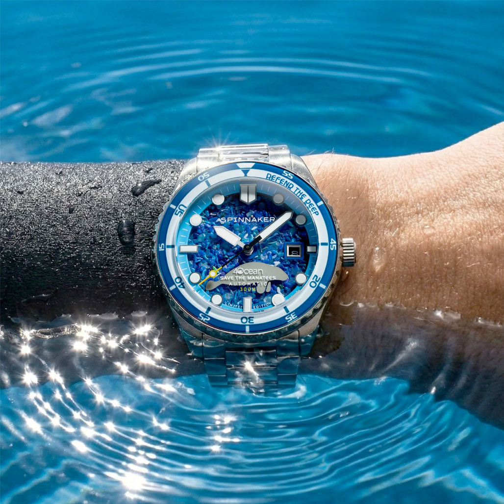 Spinnaker 4ocean Limited Edition Hass Watch with Manatee Dial #SP