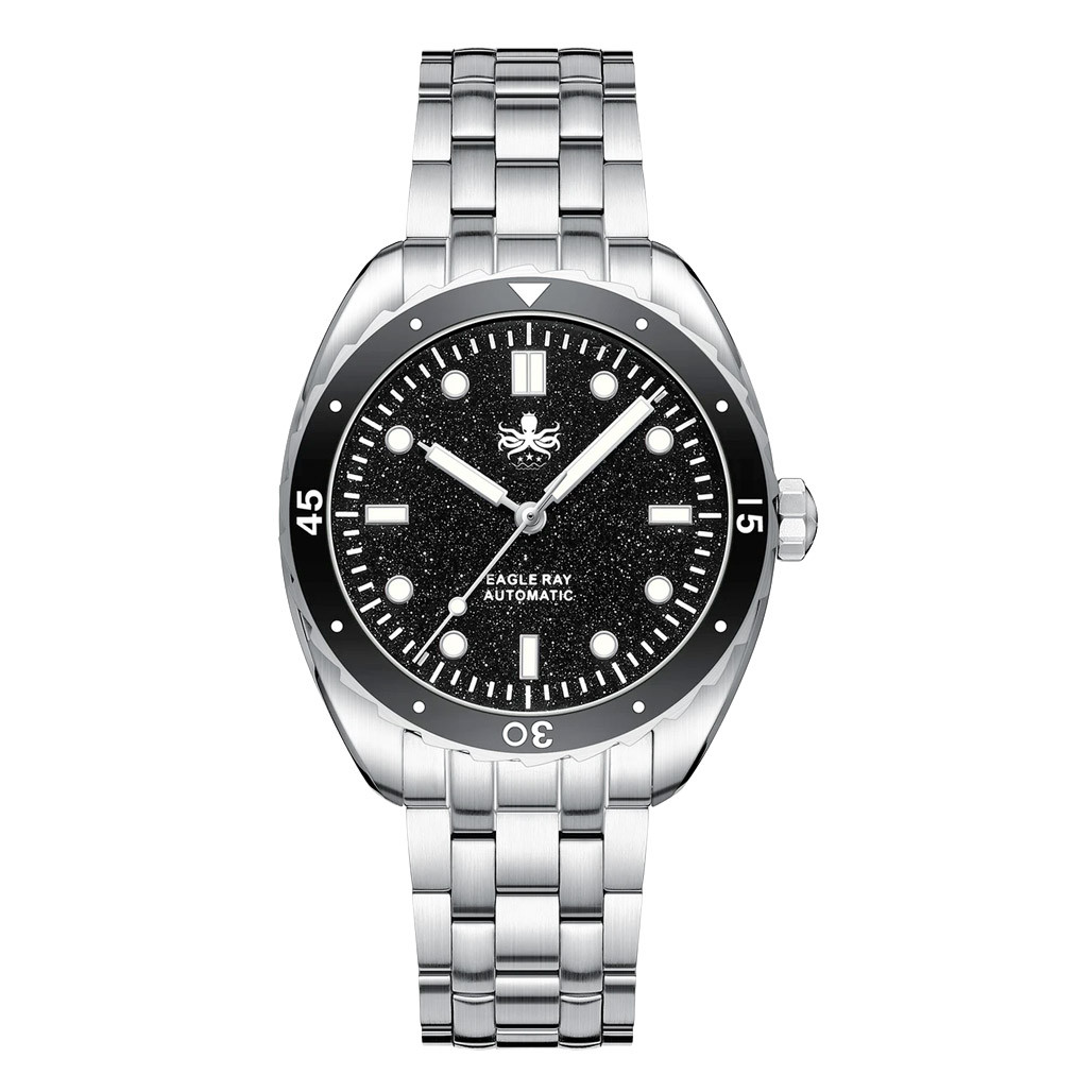 Phoibos Eagle Ray Automatic Diver with Black Aventurine Dial #PY065CN