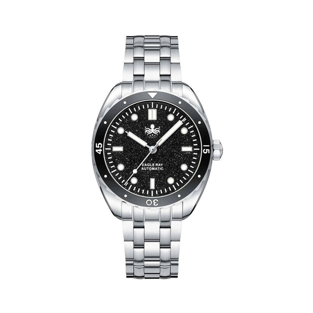 Phoibos Eagle Ray Automatic Diver with Black Aventurine Dial #PY065CN
