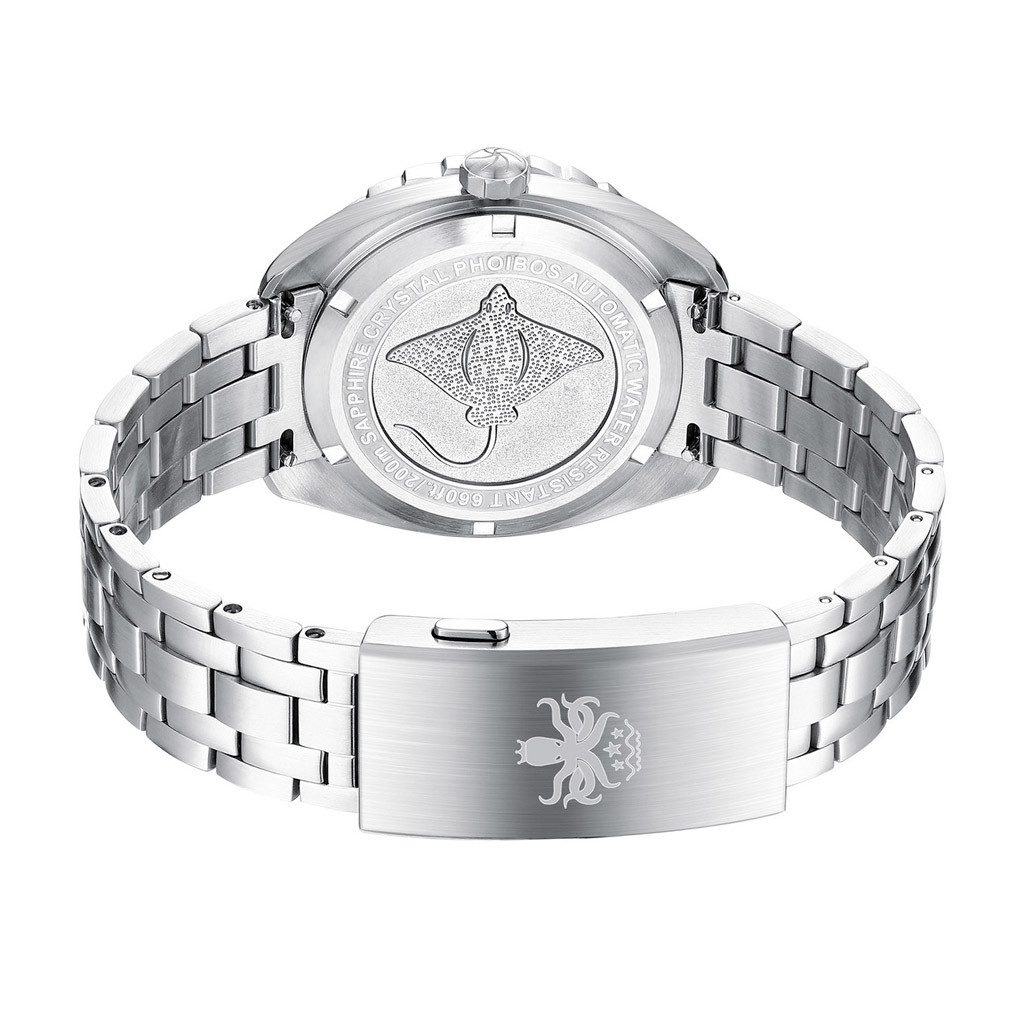 Phoibos Eagle Ray Automatic Diver with Orange Agate Dial #PY065FN