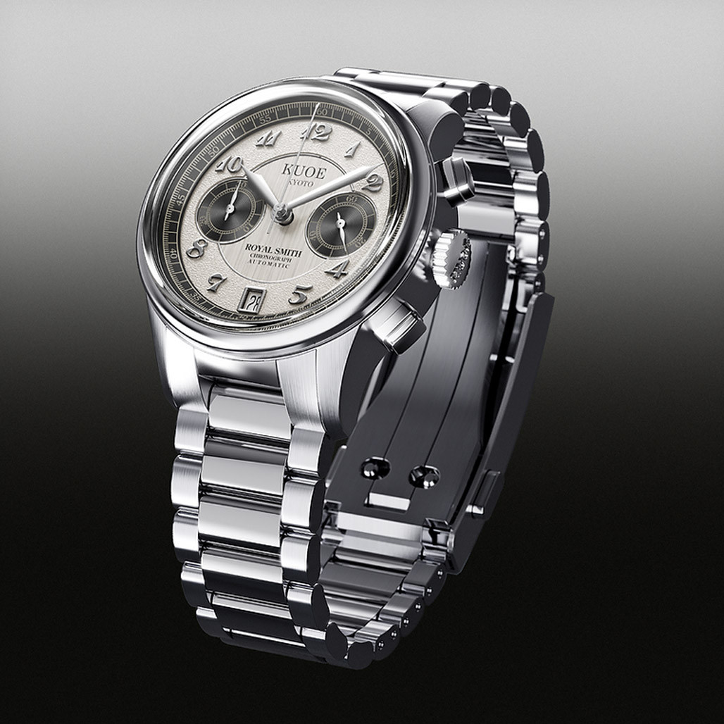 KUOE ROYAL SMITH 90-012 Automatic Chronograph with Panda Dial