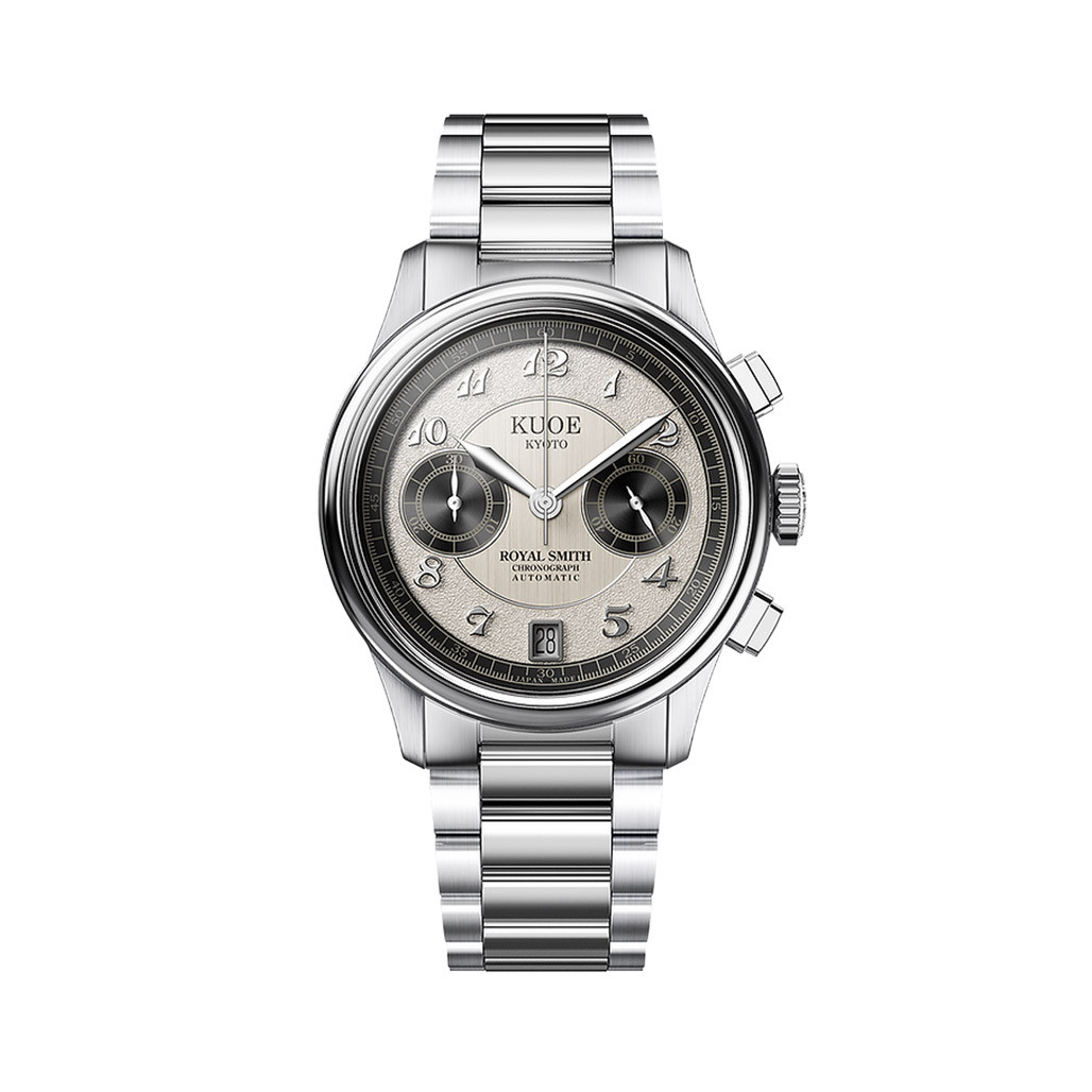ロイ。 KUOE ROYAL SMITH 90-012 Automatic Chronograph with Panda Dial