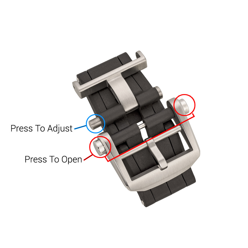 Islander 18mm Carbon Fiber Folding Clasp with Micro-Adjust #CLASP-06