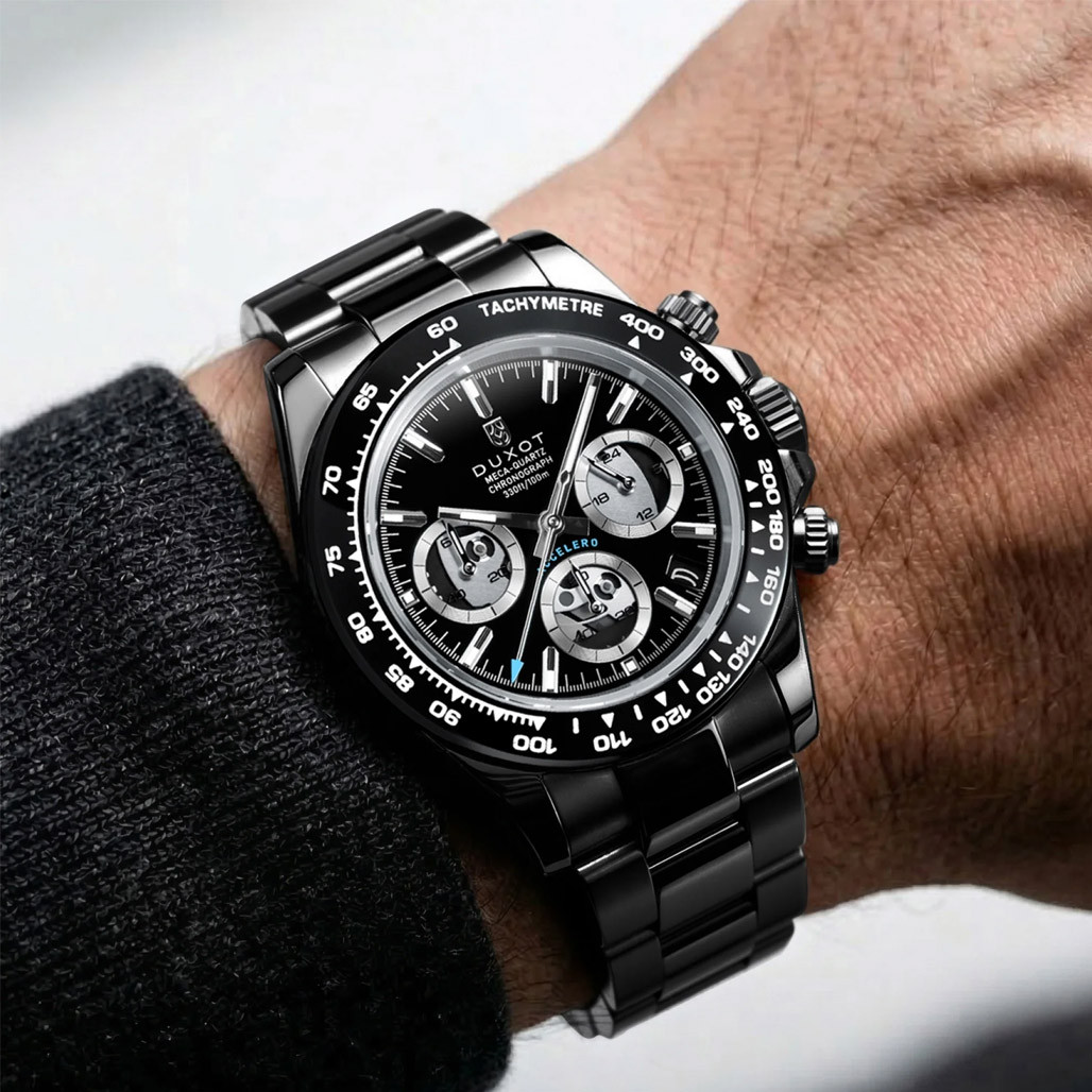 Duxot Accelero Chronograph Skeleton Edition Dark Infinity #DX-2065-GG