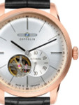 Graf Zeppelin Flatline Automatic Open-Heart Watch with Small Seconds #7362-4