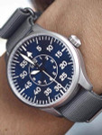 Laco 42mm Aachen Blaue Stunde Automatic Pilot Watch with Sapphire Crystal #862101