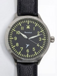 Messerschmitt Triple-X Fliegeruhr Watch with Black Leather Strap #ME-65AQ