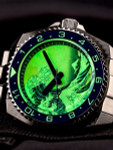 Islander Luminous Wave Dial Automatic Dive Watch with AR Double-Dome Sapphire Crystal, and Luminous Ceramic Bezel Insert #ISL-62