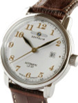 Scratch and Dent - Graf Zeppelin Automatic, Date Watch with Gold Tone Applied Numbers #7656-1 2