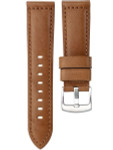 Horween Panerai-Style, Honey-Brown Calfskin Leather with Thick Padding at the Lugs #INS-HORPAD03