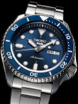 Seiko 5 Sports 24-Jewel Automatic Watch with Blue Dial and SS Bracelet #SRPD51