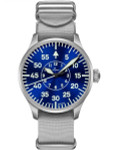 Laco 39mm Aachen Blaue Stunde Automatic Pilot Watch with Sapphire Crystal #862103