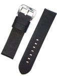 Panerai-Style Italian Vintage Black Leather Watch Strap #DIY-38330