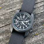 Bertucci A-2T Vintage Black Titanium Watch with Black Nylon Strap #12027
