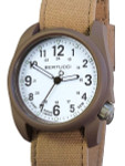Bertucci DX3 Canvas Polycarbonate Unibody Watch, Sahara Comfort Band, White Dial - 11088