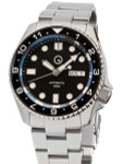 Islander Automatic Dive Watch with Solid-Link Bracelet, AR Sapphire Crystal, Dual-Time Luminous Ceramic Bezel Insert #ISL-01