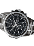 Seiko Essentials Solar IP Chronograph and Alarm with Black Dial #SSC143