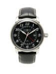 Scratch and Dent - Graf Zeppelin Dual Time, GMT Watch  with Red 24-hr Hand. #7642-2