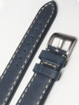 Panerai-Style Blue Leather Strap with Contrasting Stitching #LBV-98241