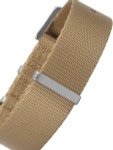NATO-Style Desert Tan Seat Belt Weave Nylon Strap with Stainless Steel Buckle #SB-12-SS