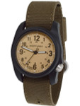 Bertucci DX3 Canvas Polycarbonate Unibody Watch, Bark Comfort Band, Patrol Khakiâ¢ Dial - 11091