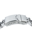 Strapcode 20mm ANGUS-J "Louis" 316L Stainless Steel Watch Bracelet 20mm Straight End, Brushed, Button Chamfer #SS201819B058S