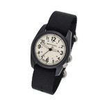 Bertucci DX3 Field Resin Watch, Black Nylon Strap, White Dial - 11039 tilt