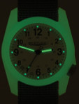 Bertucci DX3 Luminous Resin Watch, Olive Green Nylon Strap, White Dial - 11028