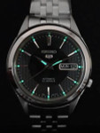 Seiko 5 Automatic Black Dial Watch with Stainless Steel Bracelet #SNKL23J1