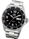 Orient II Black Dial Automatic Dive Watch with SS Bracelet #AA02001B