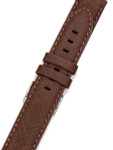 Toscana Saffian Brown Leather Strap with Unique Cross-Hatch Texture #SAF-80