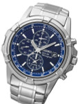 Seiko Essentials Solar Chronograph and Alarm with Blue Dial #SSC141