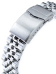 Strapcode 22mm ANGUS-J "Louis" 316L Stainless Steel Watch Bracelet for Seiko SKX007, V-Clasp #SS221820B059